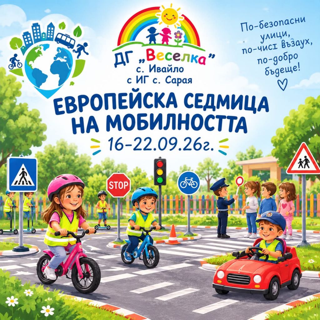 Европейска седмица на мобилността - ДГ Веселка - Ивайло