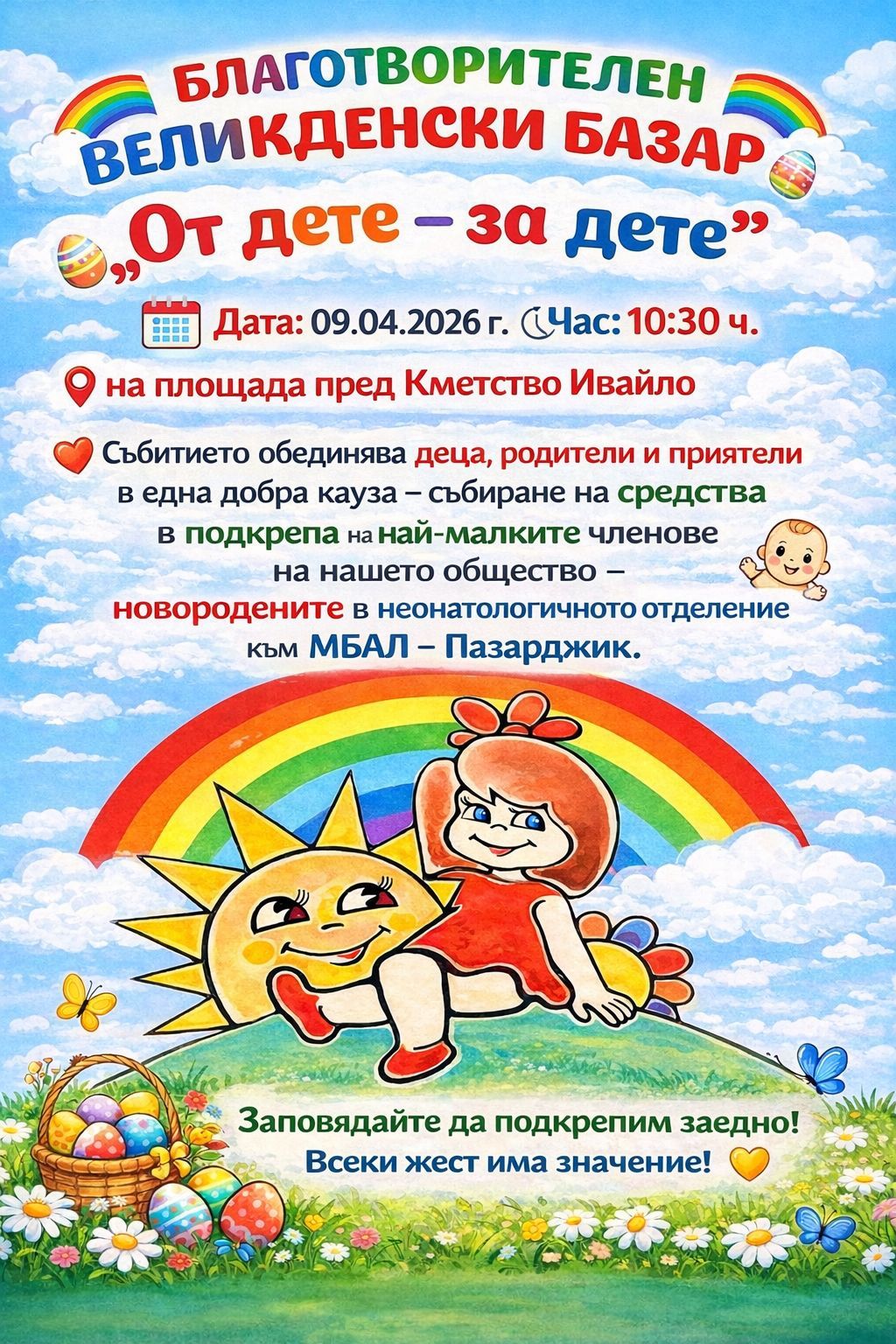 Благотворителен Великденски базар - ДГ Веселка - Ивайло
